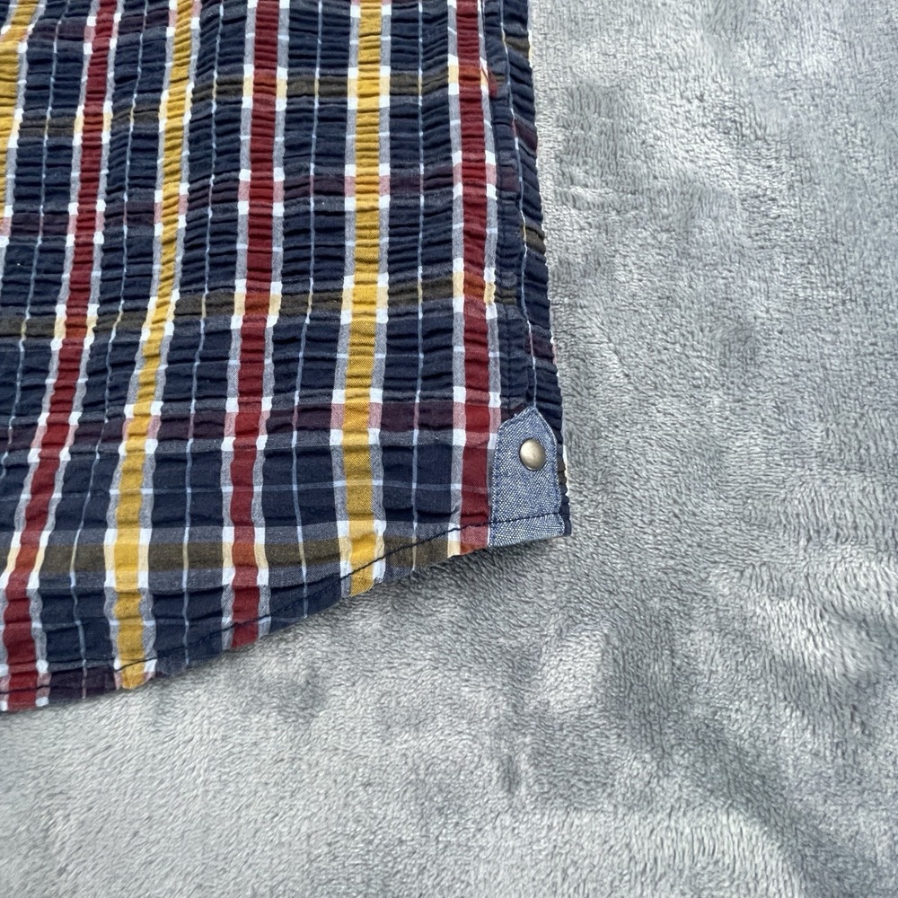 Carbon 2 Cobalt multicolor textured cotton shirt men's size Medium Nice - Picture 3 of 9